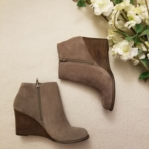 Lucky Brand Yimme Wedges Leather Suade 8.5